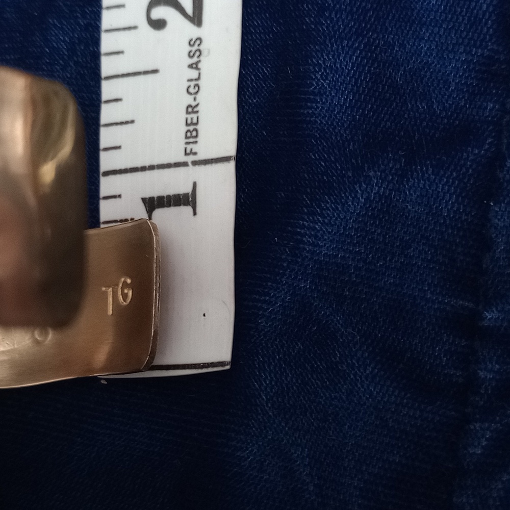 Brass Leaf Patterned Stamped Native American Cuff… - image 6